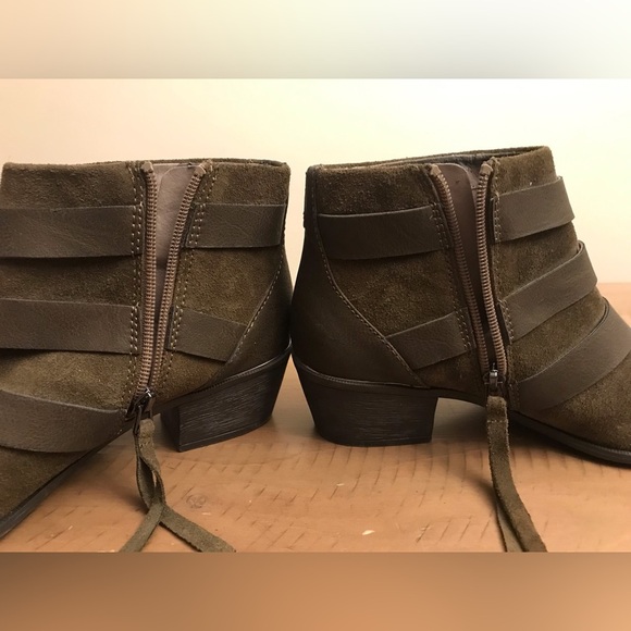 Circus by Sam Edelman Harley Olive or Moss Green Suede Ankle Boots - Picture 7 of 13